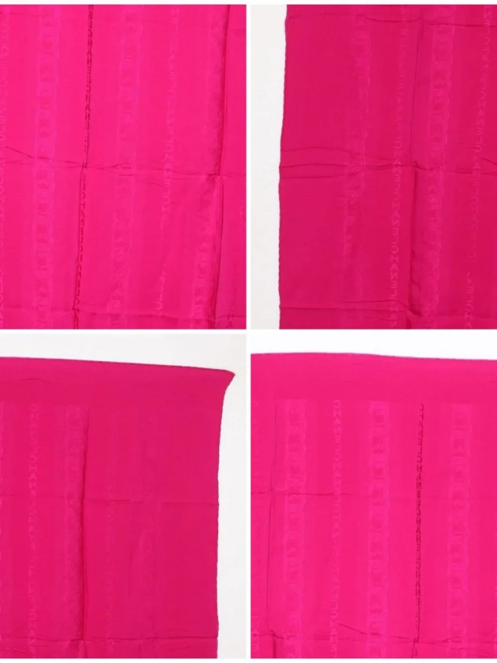 CHANEL Scarf Silk Pink CC Auth 174657A